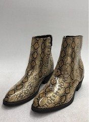 Dingo Dean Snakeskin Print Faux Leather Western Ankle Boots Men’s Size 9.5 EW
