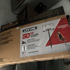 Lifetime 50 in Adjustable In-Ground Basketball Hoop System, Steel