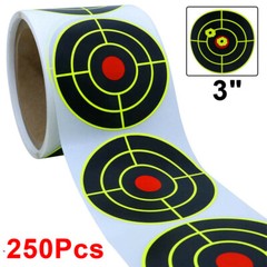 250Pcs Splatter Target Stickers Paper 3″ Self Adhesive Reactive Targets Shooting