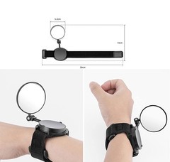 360° Rotating Adjustable Wrist Strap for E-Bike Scooter Bicycle Rear View Mirror