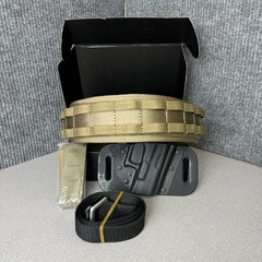USCCA SHTF Tactical Battle Belt Kit Tan FDE Molle Outer Inner Belt Holster