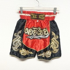 Thai Boxing Embroidered Muay Thai Boxing Shorts Unisex Adult M 24×4″ Thailand