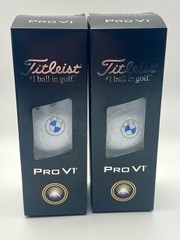 (2) Titleist BMW Logo Pro V1 Golf Ball 3 Pack