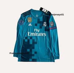 Real Madrid 2017/2018 Long Sleeve Blue Away jersey – Cristiano Ronaldo #7 Jersey