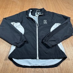 FootJoy Women’s Golf Windbreaker Jacket Small Black White Full Zip Blackwolf Run
