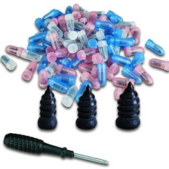 100 Count Tire Repair Screws with Screwdriver 3 Size 3 100