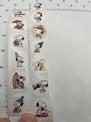 STICKER SHEET: Snoopy peanuts charlie brown