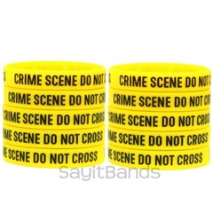 Ten (10) of Crime Scene Do Not Cross Wristbands – Gift / Party / CSI Bracelets