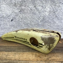 Vintage Firestone Bicycle Horn Tank Yellow Balloon Tire Cruiser Frame Part