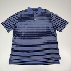 Polo By Ralph Lauren Golf Fit Polo Shirt Size Medium Stripes Pink Pony