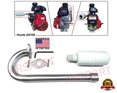 Exhaust Muffler for Honda GX100, Honda GC160, Honda GC190, Motorized bicycles!