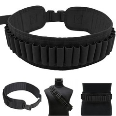 Tactical 30 Rounds Shotgun 12/20 Gauge Shell Bandolier Ammo Nylon Belts Holder