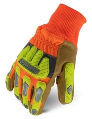 Ironclad Hi-Viz Yellow & Orange Genuine Pigskin Leather Cut A6 Gloves, TPR Im…