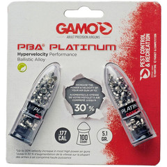 GAMO 100 Count PBA PLATINUM Premium LEAD-FREE 4.5mm .177 Caliber Airgun Pellets