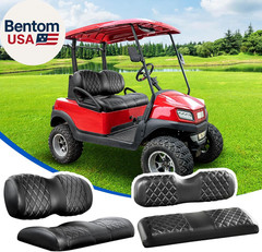Golf Cart Front&Rear Seat Covers Kit, Front Seat Covers Fits Club Car Precedent/