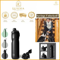 Insulated Stainless Steel Water Bottle 24 oz with Flip Top Lock Handle