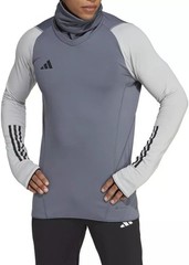 Adidas Men’s $120 TIRO 23 WM long sleeve shirt top w/warm high neck Gray size M