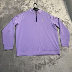 Masters Peter Millar Quarter Zip Pullover Mens XL Purple Golf Performance