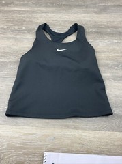 Nike Size Small Dri Fit Swoosh Big Kids Girls Tank Sports Bra Black White NWOT
