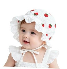 2PCS Baby-Sun-Christening-Hats – Soft Pink+White Bonnet 3-12 Months White 02
