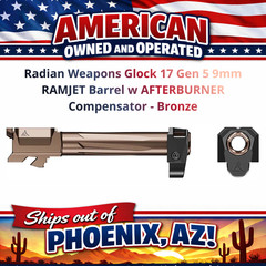 Radian Glock 17 Gen 5 RAMJET Barrel wAFTERBURNER Comp -Bronze *Read Description*
