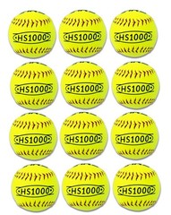 Hit Run Steal 12inch Practice Softballs Official Size and Weight 12Pack