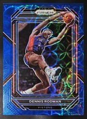 Dennis Rodman 2022-23 Prizm CHOICE BLUE PRIZM Parallel Insert Card (#’d 07/49)