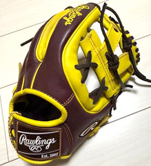 Rawlings Japan HOH Heart of the Hide All Positions 11.5 RHT LH Chocolate/Yellow