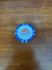 Shadow Ridge Golf Club Double-Sided Poker Chip Golf Marker – Palm Desert, CA