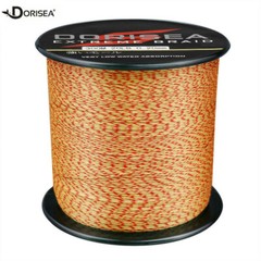 Dorisea Braid 100m~2000m Yellow&Red Mixed Spot PE Braided Fishing Line Thread