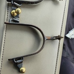 Pair of Metal Equestrian Boot Bumper Spurs, MPN Does Not Apply