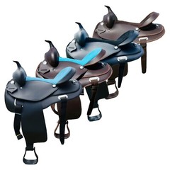Adult Western Cordura Trail-Pleasure Leather Horse Round Skirt Saddle 14″ to 18″
