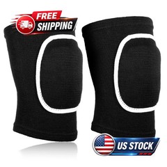 Elbow Pads with Thicken Sponge Pad 1 Pair Breathable One Size, Black