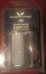 Wilson Combat 1911 Checkered Frontstrap, Stainless # 100S Wilson Combat 100s