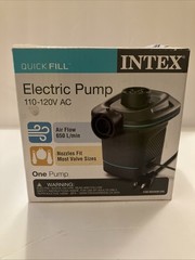 NEW- Intex Quick Fill Electric Air Pump 110-120V AC Inflates & Deflates Mattress