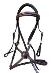 Adams-Tack Padded Figure 8 Bridle Full cob Horse Size Grackle mexican bridle