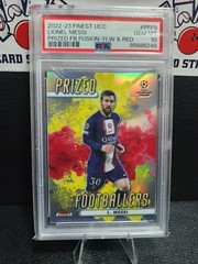 2022 Finest UCC Prized Footballer Fusion – Yellow & Red Lionel Messi PSA 10