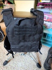 1000D Nylon Modular Quick Release Laser Cutting Molle Webbing Tactical Vest BK
