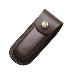 FOLDING POCKET KNIFE BELT SHEATH | Real Leather – Fits 5″ Folding Blade Knives