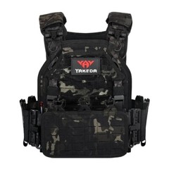 YAKEDA Tactical Vest for Men Military 1000D Nylon Quick Release Laser Black Cp