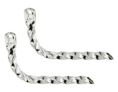 NEW! GENUINE VINTAGELOWRIDER TWISTED STEEL BICYCLE MUFFLER IN CHROME.