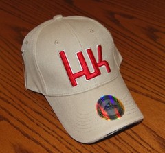 Heckler & Koch HK H&K Tan & Red Hat Cap Adjustable Fast Shipping! USA Seller!