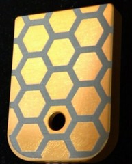 Rear Slide Cover, Magazine Base Plate, Many Colors, FITS All Glock, HONEYCOMB