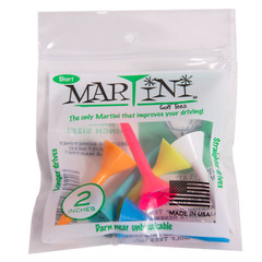 Martini Golf 2″ Durable Plastic Tees 6-Pack (Assorted Colors)