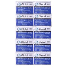 Emergency Mylar Thermal Blankets (Pack of 10), New, Free Shipping ! Large