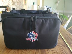 USCCA Range Bag Tactical Black Duffel Bag Shoulder Strap Carrying Case 15″x10″