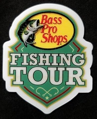 BASS PRO SHOPS STICKER «FISHING TOUR» 2 3/8 X 3″ GLOSSY THICK WATERPROOF OUTDOOR