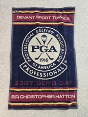 Devant Sports Golf Towel PGA 2007 Demo Day Sir Christopher Hatton