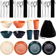 Camping Silverware Set for 4 – Lightweight, Durable, Dishwasher Safe
