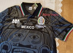 ABA SPORT Mexico BLACK 1998 Jersey XL RETRO France NO NAME shirt TRUE SIZE
